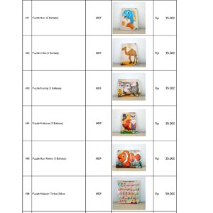 Distributor Permainan Edukatif APE PAUD MDF Berkualitas: Puzzle Edukasi 3 Bahasa & Hijaiyah