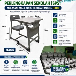Penyedia/Supplier/Distributor/Agen/Jual Meja Kursi Sekolah Model HX05: Solusi Ideal untuk Kebutuhan Pengadaan Perlengkapan Sekolah Modern