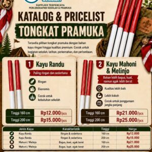 Jual Tongkat Pramuka Grosir Harga Supplier | Ukuran 160 dan 200 cm