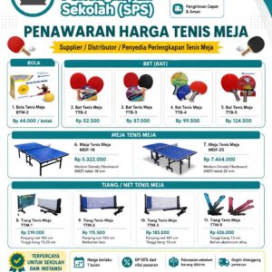 Supplier Perlengkapan Tenis Meja untuk Sekolah, Kampus & Instansi