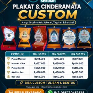 Jasa Pembuatan Vandel Custom untuk Sekolah, Yayasan, Kampus, dan Instansi