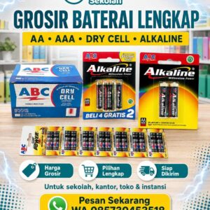 Grosir Baterai AA dan AAA untuk Sekolah, Kantor, Toko, serta Instansi
