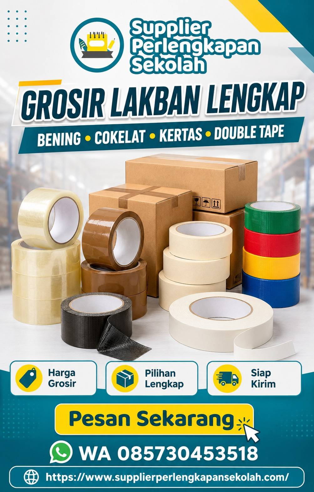 Grosir Lakban Lengkap untuk Sekolah, Kantor, Gudang, dan Usaha