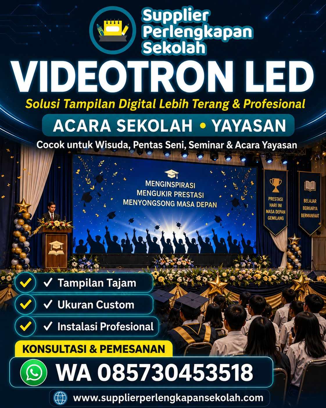 Jasa Videotron untuk Acara Sekolah dan Yayasan agar Tampilan Panggung Lebih Profesional