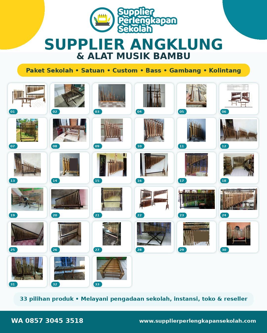 Supplier Alat Kesenian Tradisional untuk Sekolah | Angklung SD SMP SMA