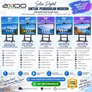 Supplier Axioo Interactive Smart Screen untuk Sekolah & Instansi